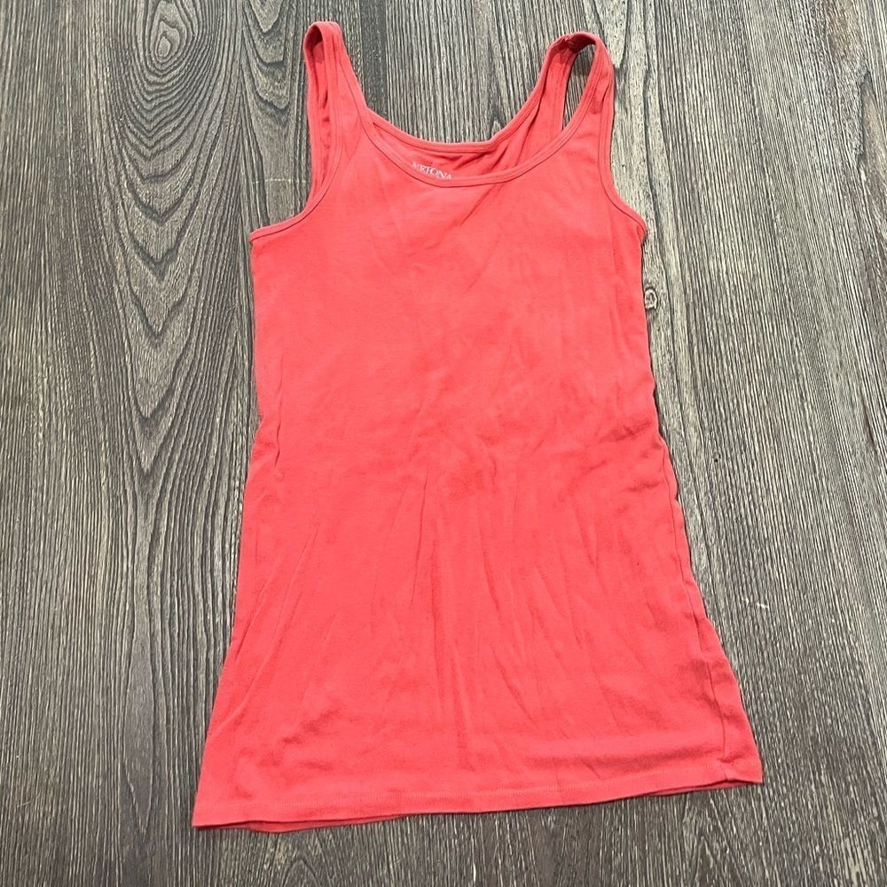 Merona Tank Top Sleeveless Lounge Casual Scoop Neck Wide Straps Orange Medium